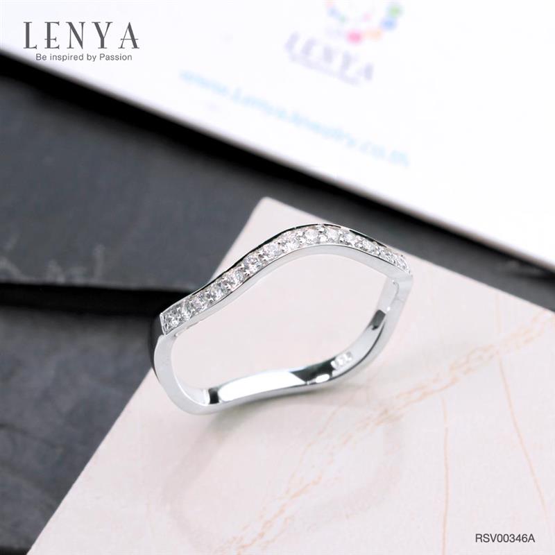 LENYA แหวนเงินแท้ ประดับด้วย Diamondlike  เสริมบุคลิกเพิ่มความมั่นใจ