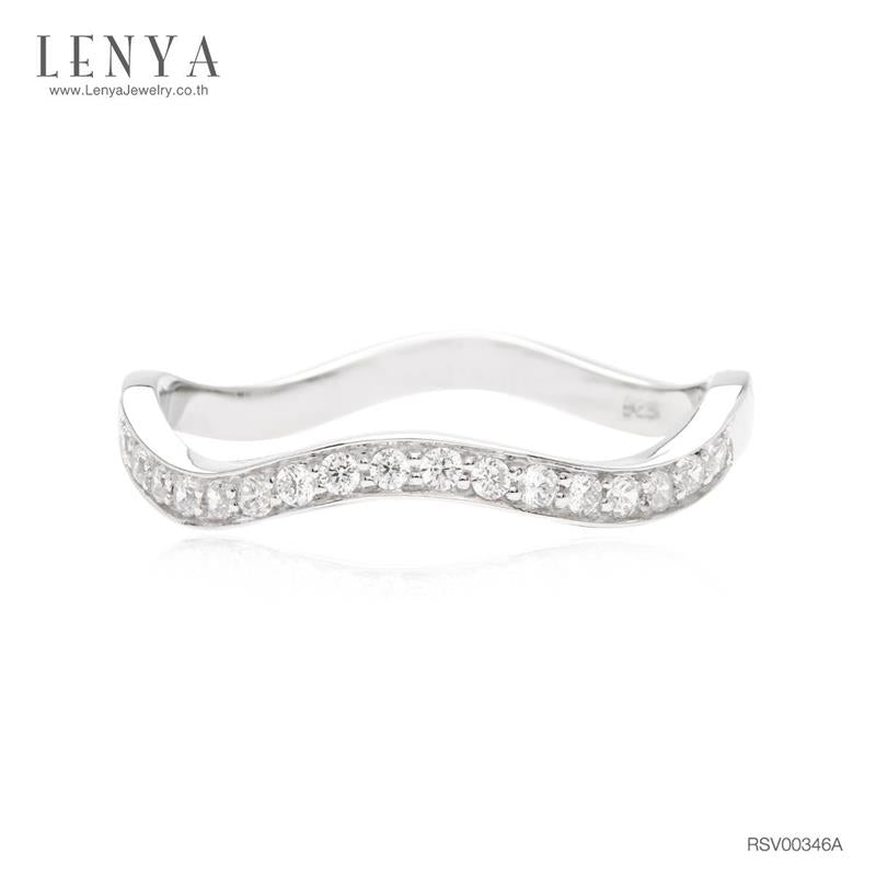 LENYA แหวนเงินแท้ ประดับด้วย Diamondlike  เสริมบุคลิกเพิ่มความมั่นใจ