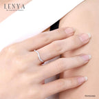 LENYA แหวนเงินแท้ ประดับด้วย Diamondlike  เสริมบุคลิกเพิ่มความมั่นใจ