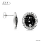 LENYA ต่างหูพลอยสปิเนล ช่วยป้องกันอันตราย เพิ่มพลังงานบวก ขนาด2.50มิล ตัวเรือนเงินแท้925 ชุบทองคำขาว