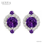 LENYA ต่างหูเงินแท้ ประดับพลอยอเมทิสต์ และ CZ เสริมให้ร่ำรวยอย่างมีสติ