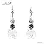 LENYA ต่างหูพลอยสปิเนล ช่วยป้องกันอันตรายเพิ่มพลังงานบวก ขนาด1.50มิล ตัวเรือนเงินแท้925 ชุบทองคำขาว