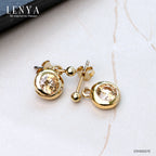 LENYA ต่างหู  ETERNAL ประดับ SWAROVSKI ZIRCONIA สวยงาม ตัวเรือนเงินแท้ชุบทอง