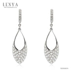 LENYA ต่างหู CZ จาก SWAROVSKI ทรงน่ารักเรียบง่ายแต่หรูหรา ขนาด 2 มิล ตัวเรือนเงินแท้925 ชุบทองคำขาว