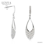 LENYA ต่างหู CZ จาก SWAROVSKI ทรงน่ารักเรียบง่ายแต่หรูหรา ขนาด 2 มิล ตัวเรือนเงินแท้925 ชุบทองคำขาว