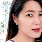 LENYA ต่างหูพลอยบลูโทแพซ เสริมความมั่นใจ ชัดเจน ปัญญา ขนาด 6 มิล ตัวเรือนเงินแท้925 ชุบทองคำขาว