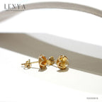 LENYA ต่างหูพลอยซิทริน(Citrine) สีเหลือง เม็ดเดี่ยว ไซส์ 6mm. เสริมสร้างทัศนคติ เพิ่มพลังทางสติปัญญา ช่วยปรับมองมุมมองให้เป็นเหตุเป็นผล ตัวเรือนเงินแท้ชุบทองคำ