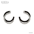 LENYA ต่างหูพลอยสปิเนล ส่งเสริมด้านการเงินความมั่นคง ขนาด 1.30 มิล ตัวเรือนเงินแท้925 ชุบทองคำขาว