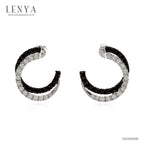 LENYA ต่างหูพลอยสปิเนล ส่งเสริมด้านการเงินความมั่นคง ขนาด 1.30 มิล ตัวเรือนเงินแท้925 ชุบทองคำขาว