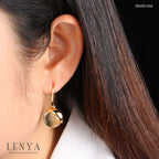LENYA ต่างหูเลมอนควอซ์ (Lemon Quartz) ตัวเรือนเงินแท้ ชุบทอง เสริมเสน่ห์โดดเด่นในเรื่องดีไซน์ที่ไม่เหมือนใคร แมทได้กับทุกสไตล์