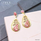 LENYA ต่างหูเงินประดับทับทิมแท้ ดีไซน์เลข ๙ ไทย เพื่อชีวิตที่ก้าวหน้า