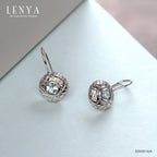 LENYA ต่างหูพลอยบลูโทแพซ เสริมความมั่นใจ ชัดเจน ปัญญา ขนาด 5 มิล ตัวเรือนเงินแท้925 ชุบทองคำขาว