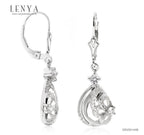 LENYA ต่างหู CZ DiamondLike เพิ่มสเน่ห์ ขนาด 3 มิล ตัวเรือนเงินแท้925 ชุบทองคำขาว
