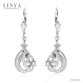 LENYA ต่างหู CZ DiamondLike เพิ่มสเน่ห์ ขนาด 3 มิล ตัวเรือนเงินแท้925 ชุบทองคำขาว