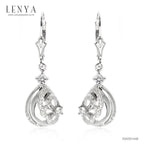 LENYA ต่างหู CZ DiamondLike เพิ่มสเน่ห์ ขนาด 3 มิล ตัวเรือนเงินแท้925 ชุบทองคำขาว