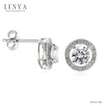 LENYA ต่างหู CZ DiamondLike เหมาะสำหรับสวมใส่ทุกวัน ขนาด 5 มิล ตัวเรือนเงินแท้925 ชุบทองคำขาว