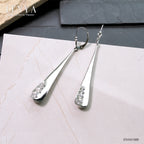 LENYA ต่างหู CZ Diamondlike เพิ่มความโดดเด่น ขนาด 3.50 มิล ตัวเรือนเงินแท้925 ชุบทองคำขาว