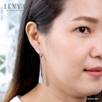 LENYA ต่างหู CZ Diamondlike เพิ่มความโดดเด่น ขนาด 3.50 มิล ตัวเรือนเงินแท้925 ชุบทองคำขาว