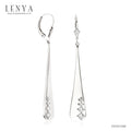 LENYA ต่างหู CZ Diamondlike เพิ่มความโดดเด่น ขนาด 3.50 มิล ตัวเรือนเงินแท้925 ชุบทองคำขาว