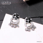 LENYA ต่างหูพลอยสปิเนล ช่วยป้องกันอันตราย เพิ่มพลังงานบวก ขนาด2.50มิล ตัวเรือนเงินแท้925 ชุบทองคำขาว