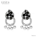 LENYA ต่างหูพลอยสปิเนล ช่วยป้องกันอันตราย เพิ่มพลังงานบวก ขนาด2.50มิล ตัวเรือนเงินแท้925 ชุบทองคำขาว