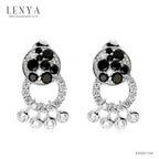 LENYA ต่างหูพลอยสปิเนล ช่วยป้องกันอันตราย เพิ่มพลังงานบวก ขนาด2.50มิล ตัวเรือนเงินแท้925 ชุบทองคำขาว
