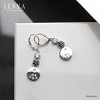 LENYA ต่างหูพลอยสปิเนล ช่วยป้องกันอันตรายเพิ่มพลังงานบวก ขนาด1.50มิล ตัวเรือนเงินแท้925 ชุบทองคำขาว