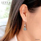 LENYA ต่างหูพลอยสปิเนล ช่วยป้องกันอันตรายเพิ่มพลังงานบวก ขนาด1.50มิล ตัวเรือนเงินแท้925 ชุบทองคำขาว