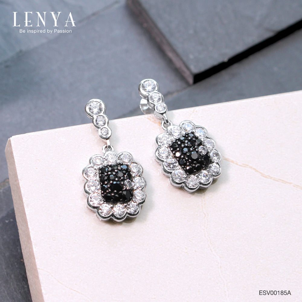 LENYA พลอยโอนิกซ์ ช่วยป้องกันสิ่งชั่วร้าย มั่นคงทางอารมณ์ ขนาด 2 มิล ตัวเรือนเงินแท้925 ชุบทองคำขาว