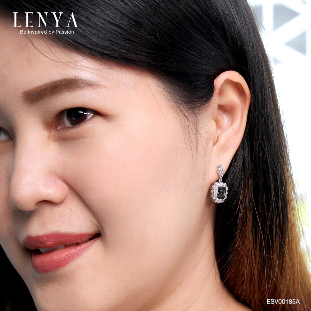 LENYA พลอยโอนิกซ์ ช่วยป้องกันสิ่งชั่วร้าย มั่นคงทางอารมณ์ ขนาด 2 มิล ตัวเรือนเงินแท้925 ชุบทองคำขาว