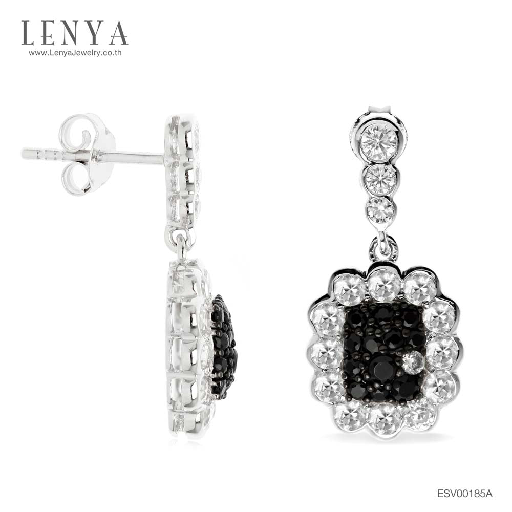 LENYA พลอยโอนิกซ์ ช่วยป้องกันสิ่งชั่วร้าย มั่นคงทางอารมณ์ ขนาด 2 มิล ตัวเรือนเงินแท้925 ชุบทองคำขาว