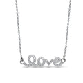 LENYA สร้อยคอ CZ DiamondLike ดีไซน์ LOVE เพิ่มความมั่นใจ ขนาด 1 มิล ตัวเรือนเงินแท้925 ชุบทองคำขาว