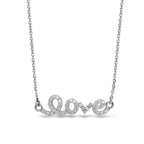 LENYA สร้อยคอ CZ DiamondLike ดีไซน์ LOVE เพิ่มความมั่นใจ ขนาด 1 มิล ตัวเรือนเงินแท้925 ชุบทองคำขาว