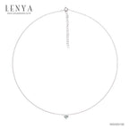 LENYA สร้อยคอเงินแท้ 925 ประดับพลอยสีฟ้า บลูโทแพซ ( Blue topaz) ชุบทองขาว ดีไซน์เรียบหรู สไตล์เกาหลี ญี่ปุ่นเพิ่มเสน่ห์ความน่ารักสดใส ในตัวคุณ
