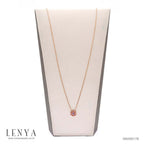 LENYA สร้อยคอเงินแท้ 925 ชุปพิงค์โกลด์ ประดับพลอยสีม่วงอเมทิสต์ (Amethyst) ล้อมรอบด้วยพลอยสีแดง ทับทิม (Ruby) ดีไซต์ สวยโดดเด่นเปรียบดั่งรัศมีแห่งความเจริญรุ่งเรือง สวมใส่ได้ทุกโอกาส