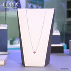 LENYA สร้อยคอเงินแท้ 925 ชุบทองคำขาว ประดับตรงกึ่งกลางด้วย โรโดไลท์ (Rhodolite) ให้ความรู้สึกหรูหรา เป็นเอกลักษณ์