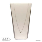 LENYA สร้อยคอเงินแท้ 925 ชุบทองคำขาว ประดับตรงกึ่งกลางด้วย Chrome Diopside สีเขียวงามสง่า ให้ความรู้สึกหรูหรา เป็นเอกลักษณ์