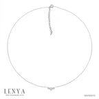 LENYA สร้อยคอเงินแท้ 925 ชุบโรเดียม ดีไซน์วงกลม สุดคลาสสิค ประดับด้วย White Topaz งดงาม หรูหรา ใส่ได้ทุกโอกาส ควรค่าแก่การเป็นเจ้าของ