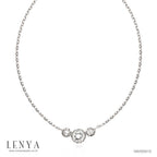 LENYA สร้อยคอเงินแท้ 925 ชุบโรเดียม ดีไซน์วงกลม สุดคลาสสิค ประดับด้วย White Topaz งดงาม หรูหรา ใส่ได้ทุกโอกาส ควรค่าแก่การเป็นเจ้าของ