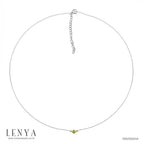 LENYA สร้อยคอเงินแท้ 925 ประดับพลอยเพอริดอท(Peridot) ดีไซน์ไล่ระดับ สะท้อนความงดงามตามธรรมชาติ จึงเข้าได้กับทุกโอกาส พร้อมเสริมราศีให้กับผู้สวมใส่