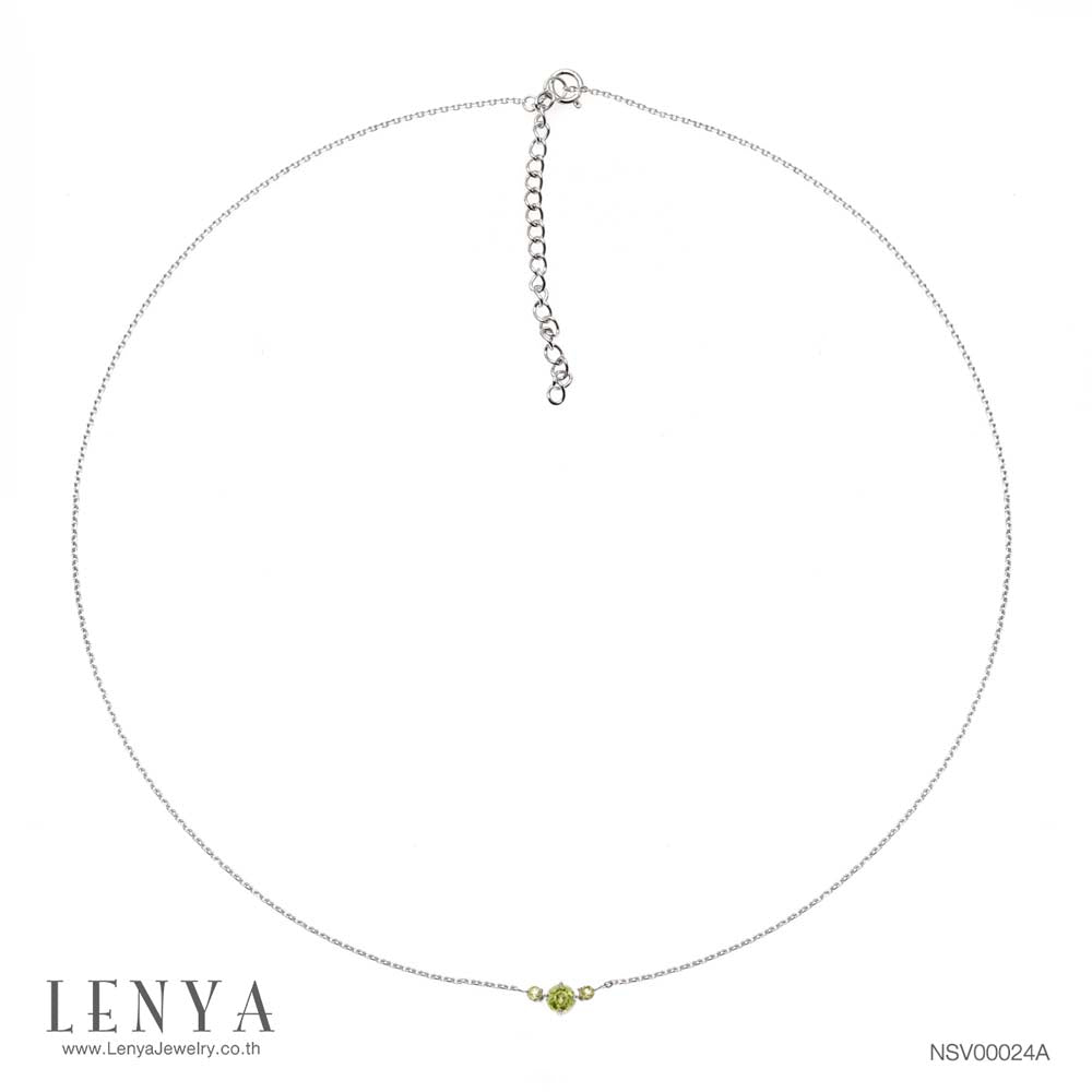LENYA สร้อยคอเงินแท้ 925 ประดับพลอยเพอริดอท(Peridot) ดีไซน์ไล่ระดับ สะท้อนความงดงามตามธรรมชาติ จึงเข้าได้กับทุกโอกาส พร้อมเสริมราศีให้กับผู้สวมใส่