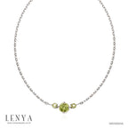 LENYA สร้อยคอเงินแท้ 925 ประดับพลอยเพอริดอท(Peridot) ดีไซน์ไล่ระดับ สะท้อนความงดงามตามธรรมชาติ จึงเข้าได้กับทุกโอกาส พร้อมเสริมราศีให้กับผู้สวมใส่