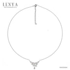 LENYA สร้อยคอ CZ DiamondLike เสริมลุคใส่สบายทุกวัน ตัวเรือนเงินแท้925 ชุบทองคำขาว