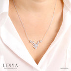 LENYA สร้อยคอ CZ DiamondLike สวยสง่า น่าหลงใหล ขนาด 1.50 มิล ตัวเรือนเงินแท้925 ชุบทองคำขาว