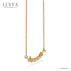 LENYA สร้อยคอเงินแท้ 925 ประดับพลอยสีขาว ไวท์ โทแพซ (White Topaz ) ชุบทอง ดีไซน์สุดเก๋ ในลุคสาวหวานน่ารัก เพิ่มเสน่ห์ดึงดูดในตัวคุณ