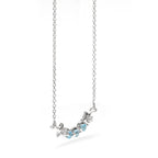 LENYA สร้อยคอเงินแท้ 925 ประดับพลอยสีฟ้า บลูโทแพซ (Blue Topaz ) และสีขาว ไวท์โทแพซ ( White Topaz) ชุบทองขาวดีไซน์สุดเก๋ ในลุคสาวหวานน่ารัก เพิ่มเสน่ห์ดึงดูดในตัวคุณ
