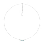LENYA สร้อยคอเงินแท้ 925 ประดับพลอยสีฟ้า บลูโทแพซ (Blue Topaz ) และสีขาว ไวท์โทแพซ ( White Topaz) ชุบทองขาวดีไซน์สุดเก๋ ในลุคสาวหวานน่ารัก เพิ่มเสน่ห์ดึงดูดในตัวคุณ