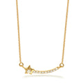LENYA สร้อยคอเงินแท้ 925 ประดับพลอยสีขาว ไวท์ โทแพซ ( white Topaz) ชุบทอง 18 เค ในรูปแบบที่น่ารัก ดีไซน์เรียบเก๋ สไตล์เกาหลี เพิ่มเสน่ห์สุดน่ารักเหมาะกับสาวทุกบุคลิก