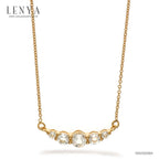 LENYA สร้อยคอเงินแท้ 925 ประดับพลอยสีขาว ไวท์โทแพซ ( White Topaz )  ชุบทอง18 เค ดีไซน์สุดน่ารักในลุคสาวหวาน สดใส เพิ่มเสน่ห์ดึงดูดในตัวคุณ