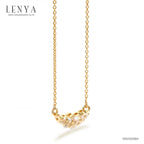 LENYA สร้อยคอเงินแท้ 925 ประดับพลอยสีขาว ไวท์โทแพซ ( White Topaz )  ชุบทอง18 เค ดีไซน์สุดน่ารักในลุคสาวหวาน สดใส เพิ่มเสน่ห์ดึงดูดในตัวคุณ